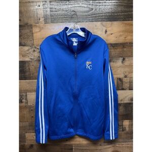 Kansas City Royals Majestic Royal Blue KC Logo Track Jacket Mens M/M